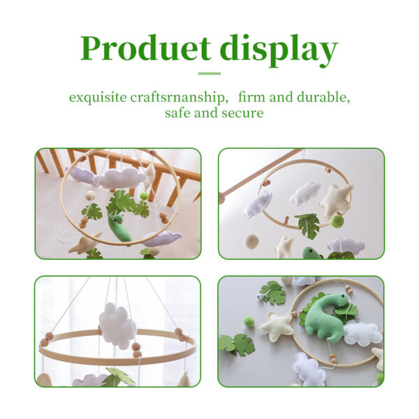 Newborn Soothing Forest Dinosaur Bed Bell Pendant - Image 5